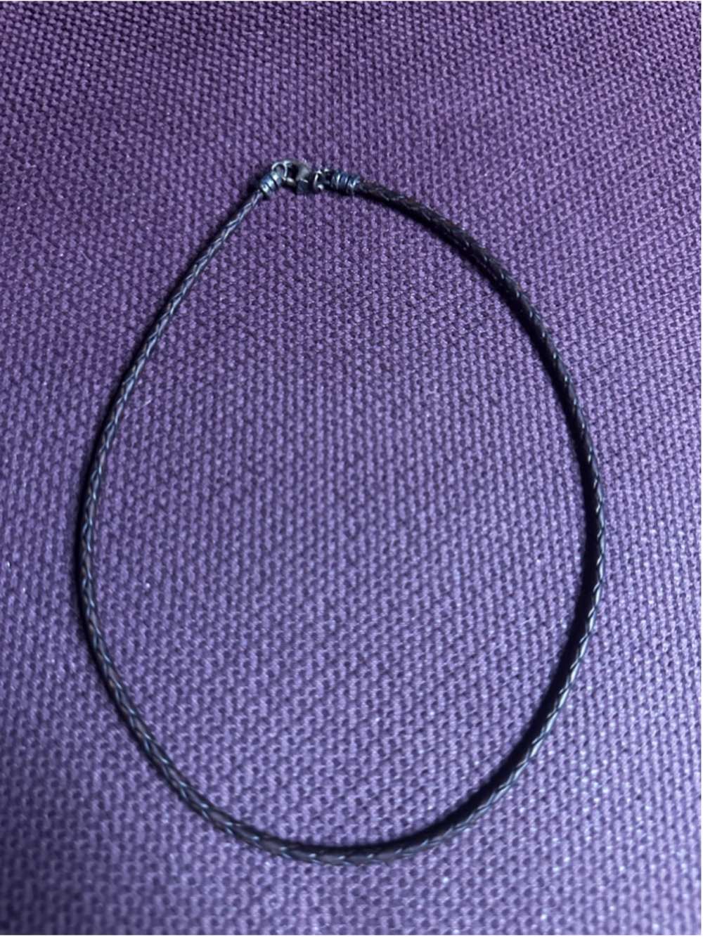 Sterling Silver & Brown Braided Leather Necklace